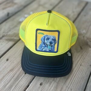 Goorin Bros The Farm Loyal Dog Trucker Hat Yellow Snapback